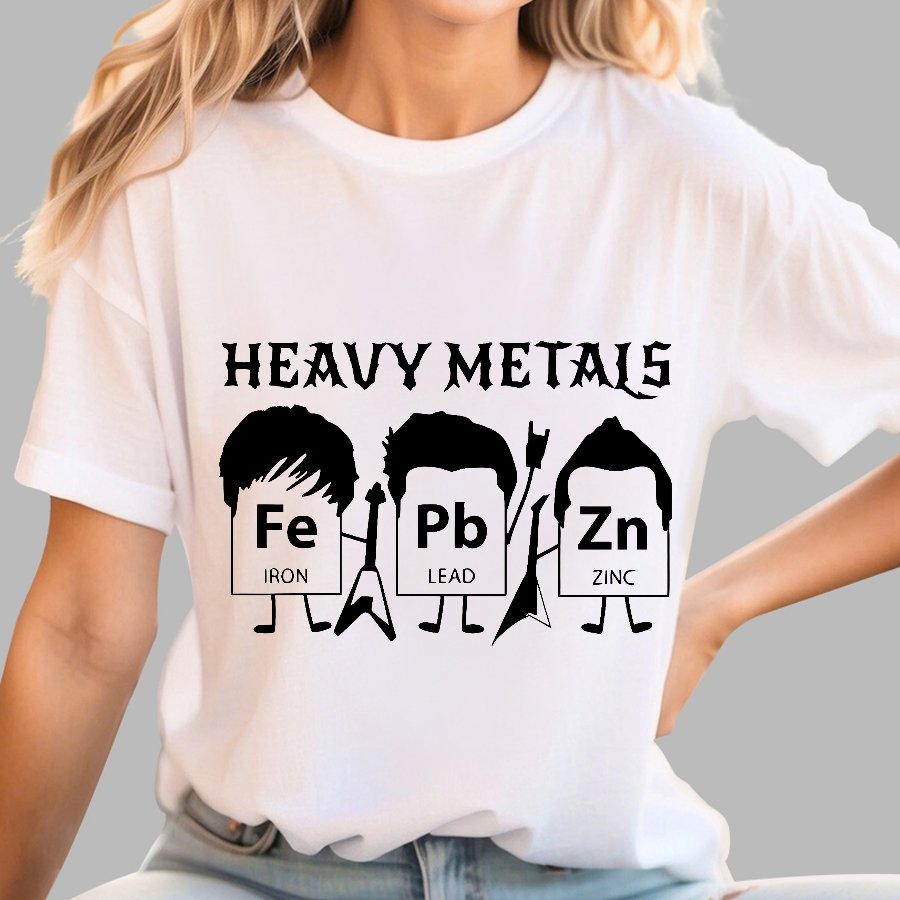 Saying Heavy Metals Rocks Chemistry Gift, Science Teacher Geek T-Shirt