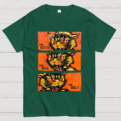 The Good The Bad The Ugly Cat Geek T-Shirt