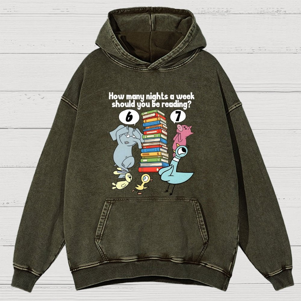 How Many Nights A Week Should You Be Reading 6-7 Vintage Distressed Hoodie