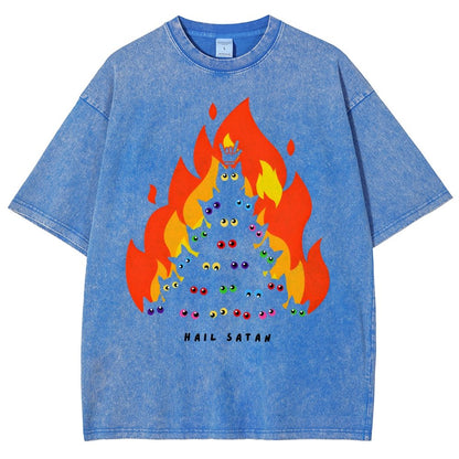 Hail Satan Vintage Distressed T-shirt