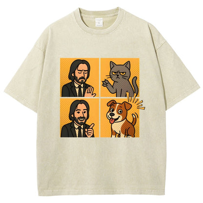 Dog Vintage Distressed T-shirt