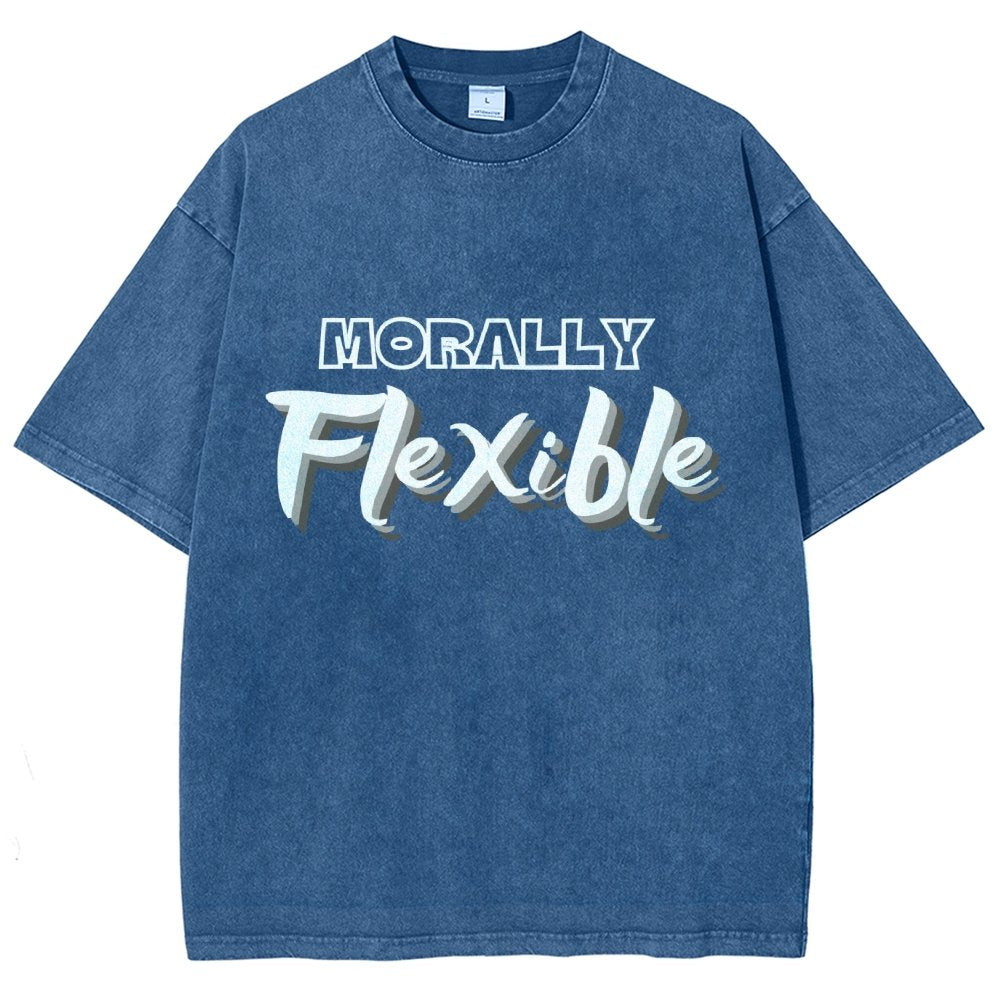 Morally Flexible Vintage Distressed T-shirt