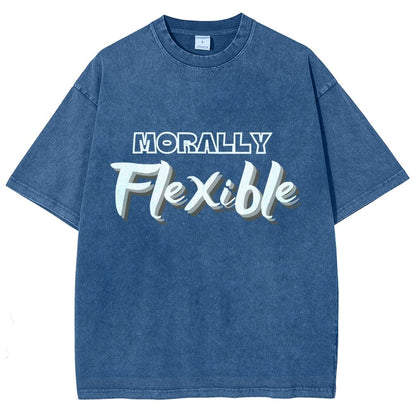 Morally Flexible Vintage Distressed T-shirt