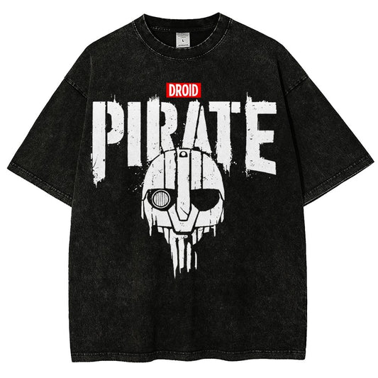 Droid Pirate Vintage Distressed T-shirt