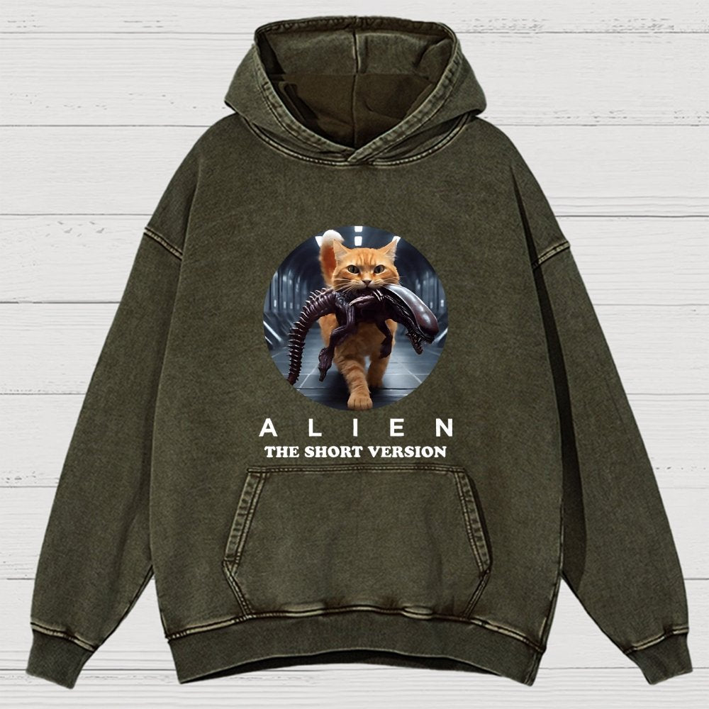Mysterious Creature Short Version Vintage Distressed Hoodie