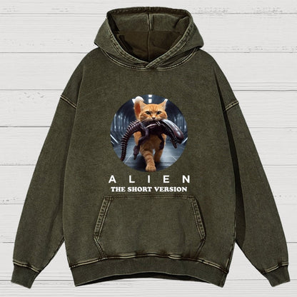 Mysterious Creature Short Version Vintage Distressed Hoodie