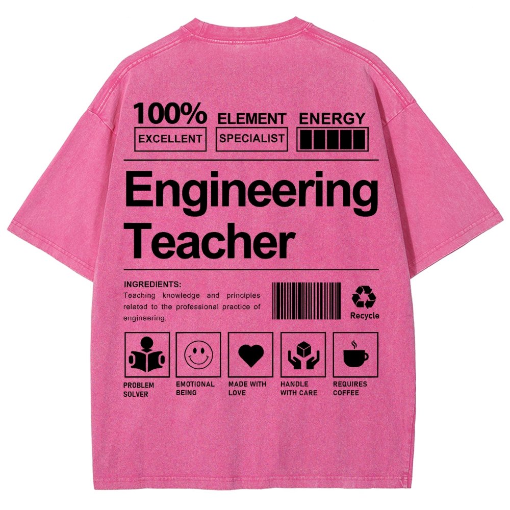 Engineering Teacher Unisex Washed T-Shirt