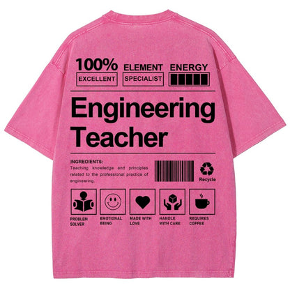 Engineering Teacher Unisex Washed T-Shirt