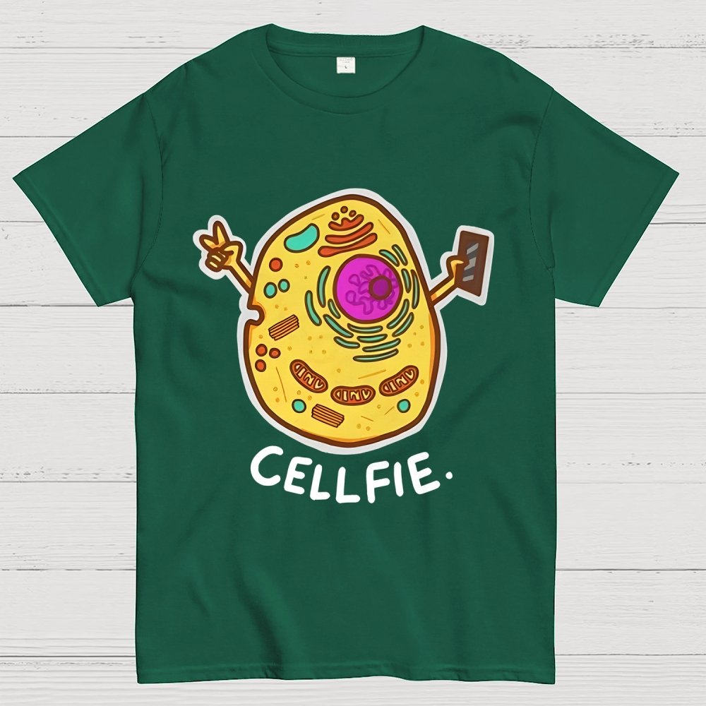 Biology pun Cell-Fie Unisex Geek T-Shirt