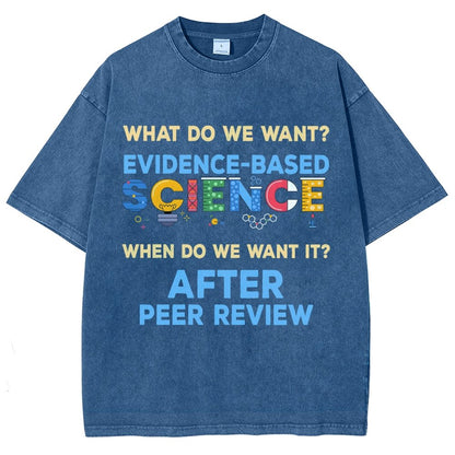 We want evidence-based Science Vintage Distressed T-shirt