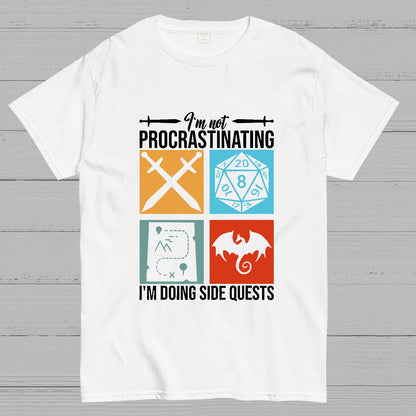 I'm Not Procrastinating I'm Doing Side Quests Geeky T-Shirt