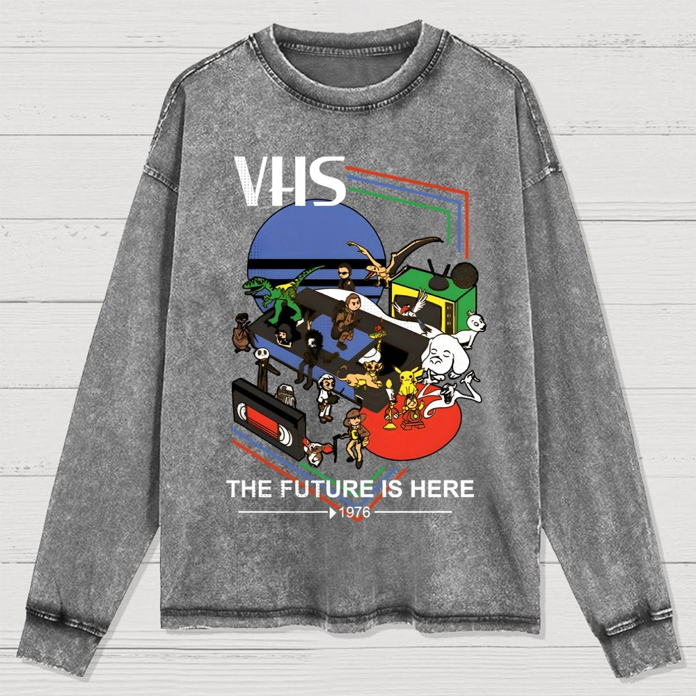 The Future Is Here Washed Long Sleeve Tee