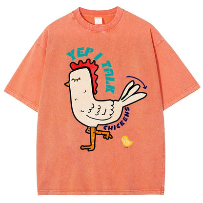 Best Yep I Talk To Chickens Vintage Distressed T-shirt