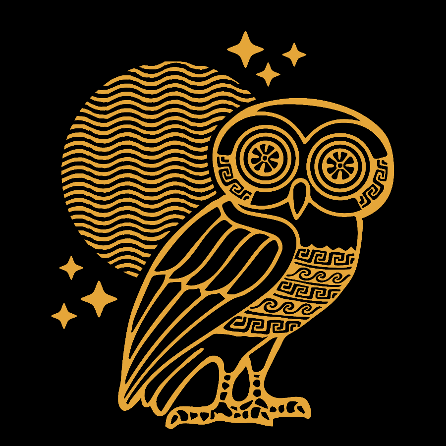 Ancient Greek Owl Geek T-Shirt