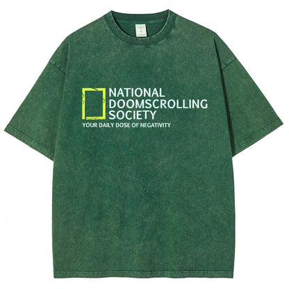National Doomscrolling Society Vintage Distressed T-shirt