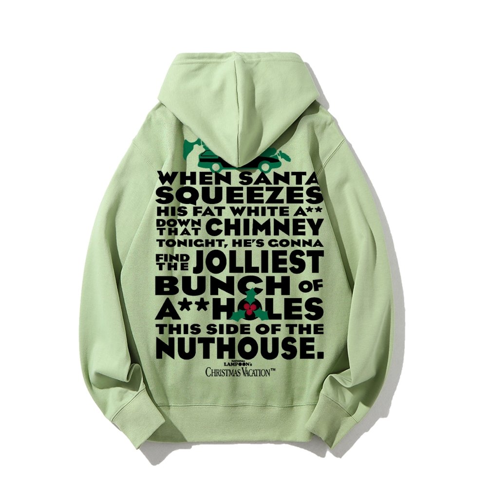 Christmas Vacation: Jolliest Bunch Geek Printed Back Cotton Hoodie