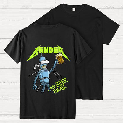 And Beer for All Nerdy Front And Back Printing Geek T-Shirt