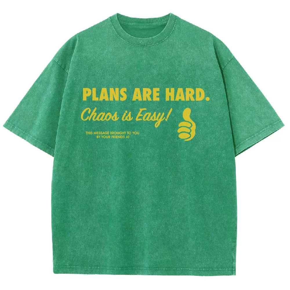 Chaos is Easy Vintage Distressed T-shirt