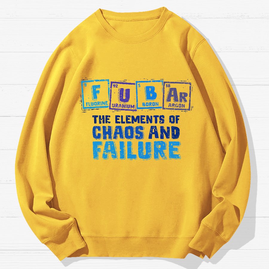 Elements Of Chaos And Failure Geek Cotton Sweatshirt