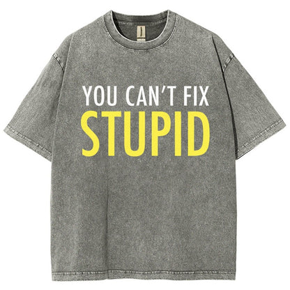 You Can’T Fix Stupid Vintage Distressed T-shirt