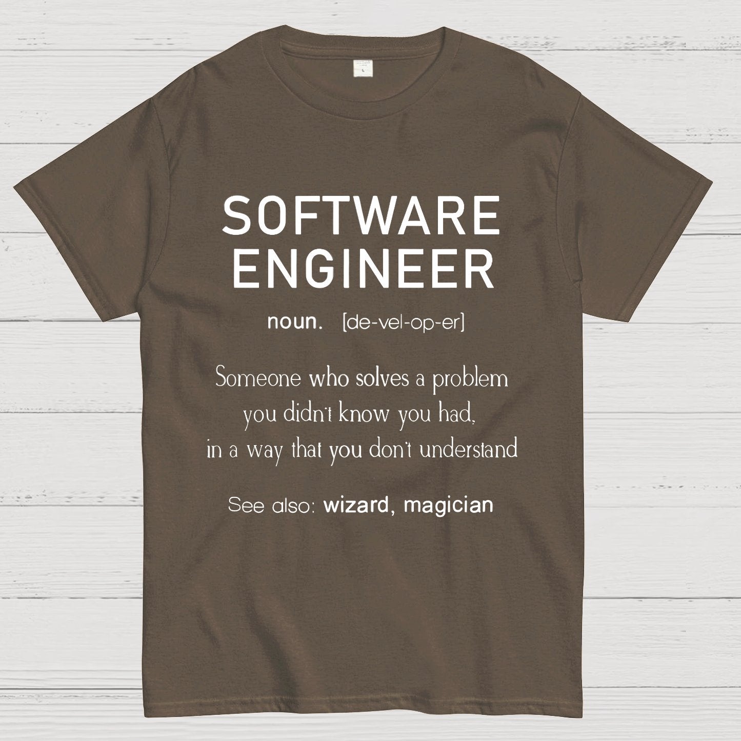 Software Engineer Definition Shirt Coder Definition Geek T-Shirt