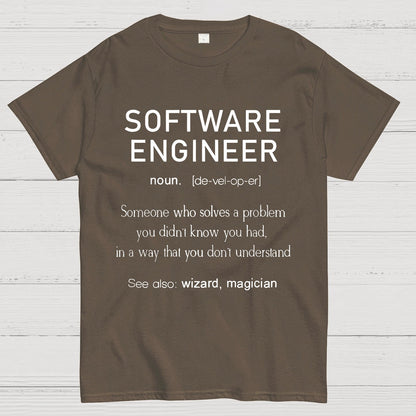 Software Engineer Definition Shirt Coder Definition Geek T-Shirt