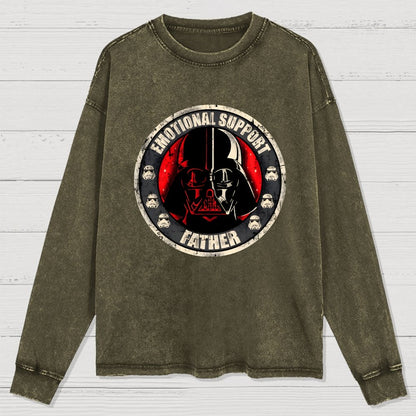 Emotional Support Father Washed Long Sleeve Tee