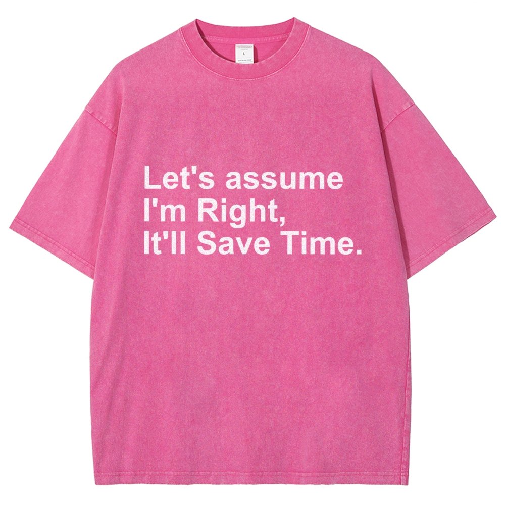 Let's Assume I Am Right Vintage Distressed T-shirt