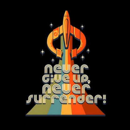 Retro Quest Never give up never surrender! Geek T-Shirt
