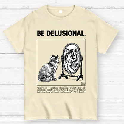 Tiger in the Mirror - Believe First, Then Become Geek T-Shirt