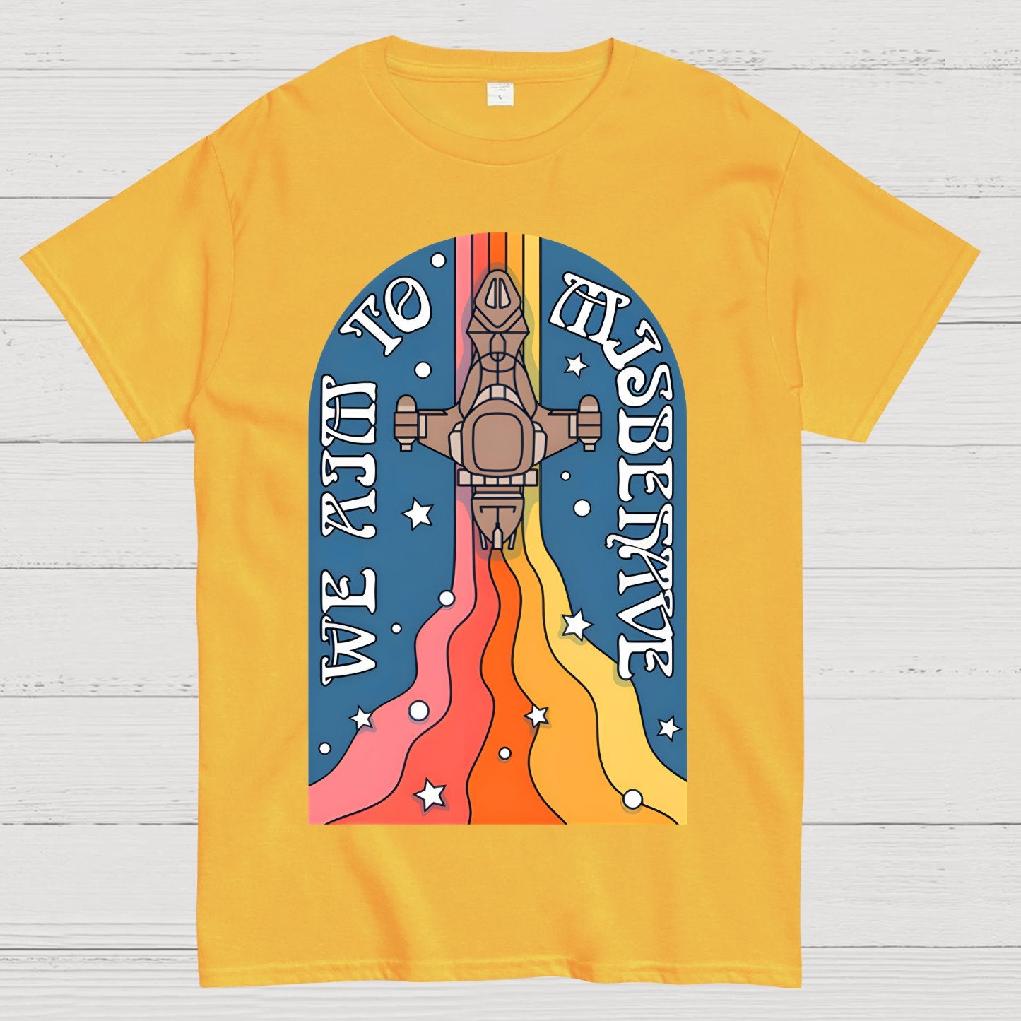 Psychedelic Aim to Misbehave Geek T-Shirt