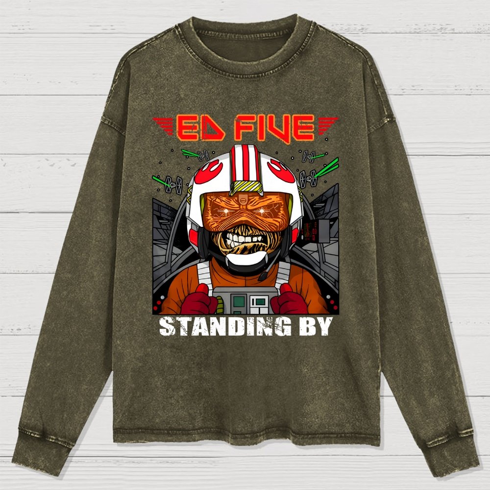 Ed Five Standing By Washed Long Sleeve Tee
