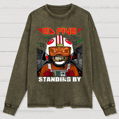Ed Five Standing By Washed Long Sleeve Tee