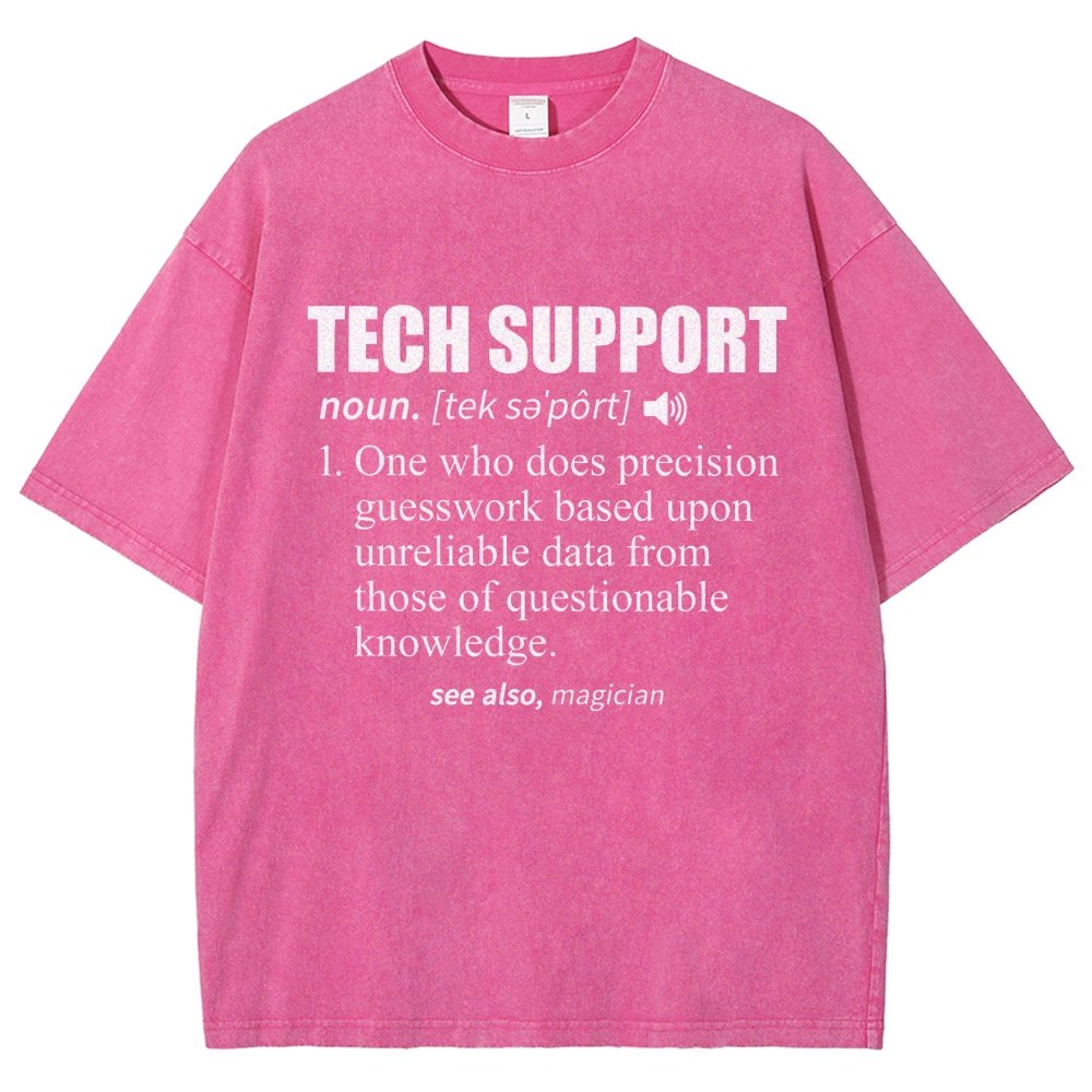 Tech Support Definition Vintage Distressed T-shirt
