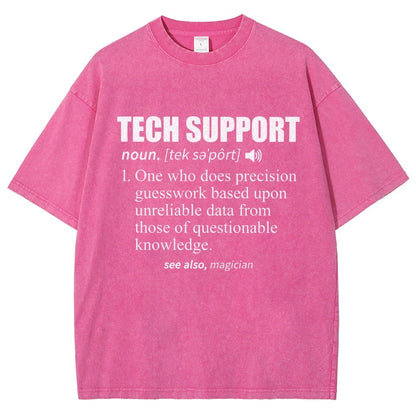 Tech Support Definition Vintage Distressed T-shirt