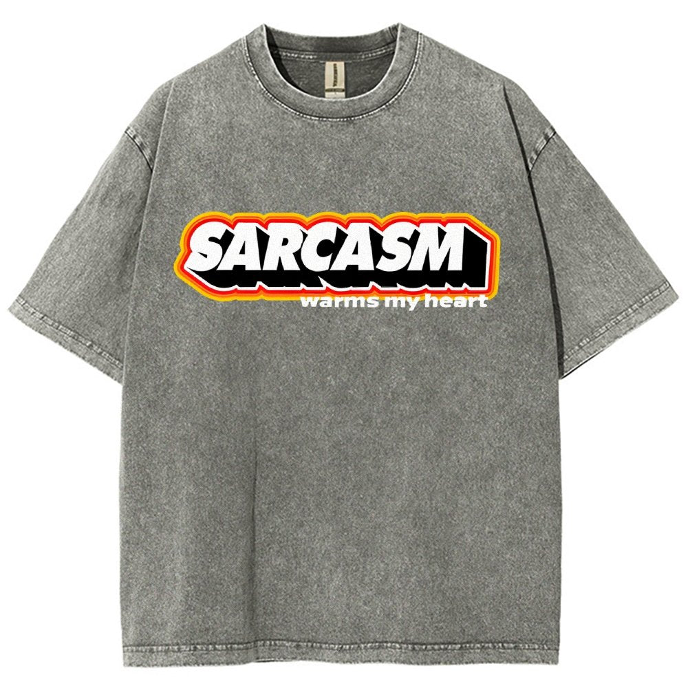 Sarcasm Warms My Heart Vintage Distressed T-shirt