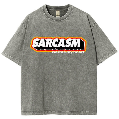 Sarcasm Warms My Heart Vintage Distressed T-shirt