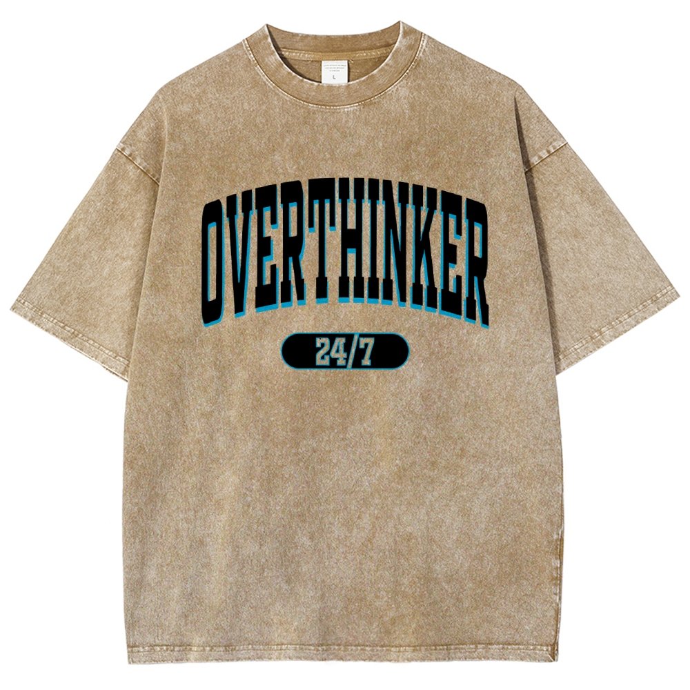 Overthinker All the time Vintage Distressed T-shirt