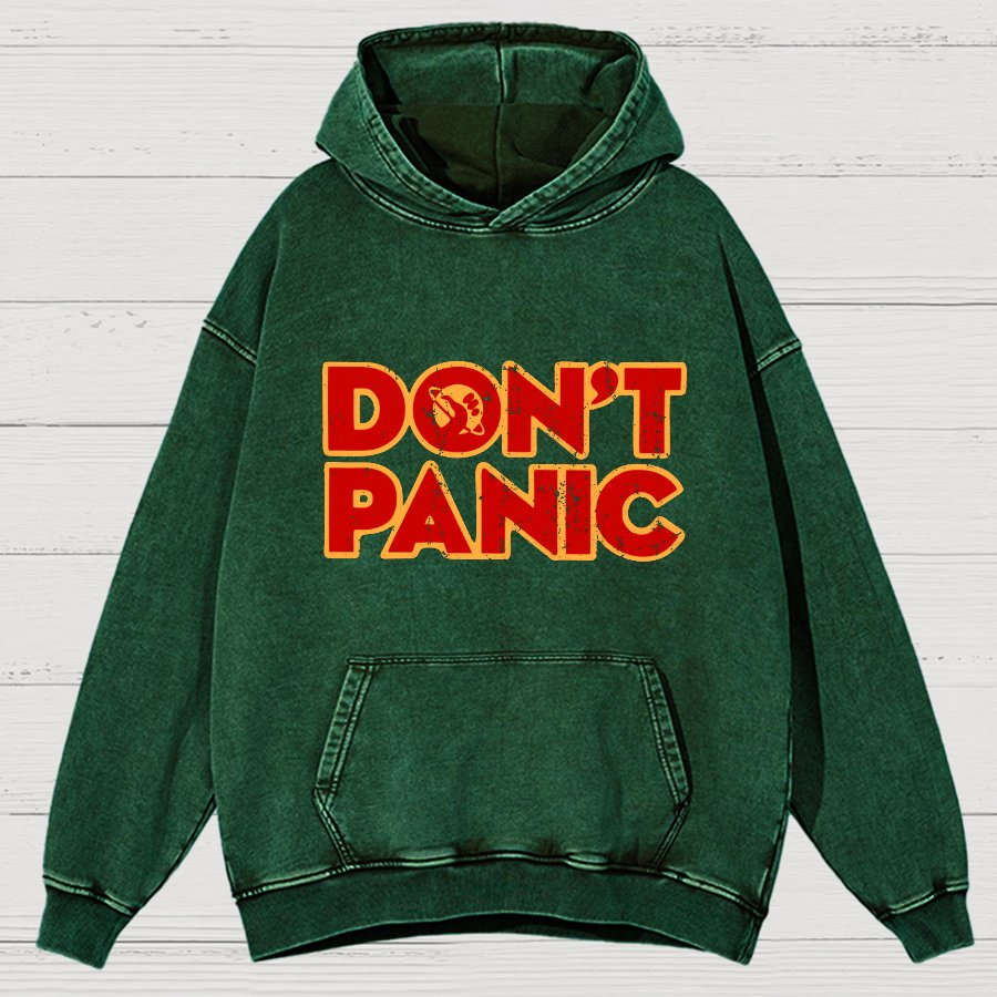 Dont Panic Vintage Distressed Hoodie