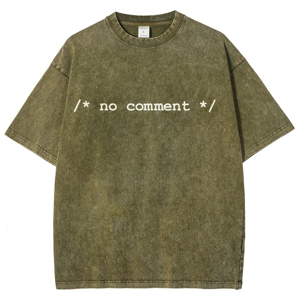No Comment Vintage Distressed T-shirt