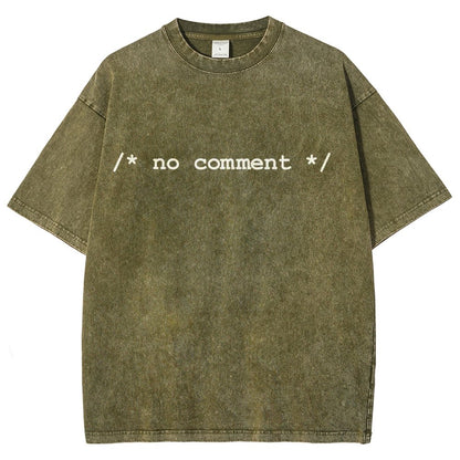 No Comment Vintage Distressed T-shirt