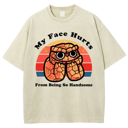 My Face Hurts Vintage Distressed T-shirt