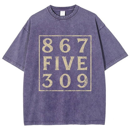 Music 867 Five 309 80S Pop Music  Vintage Distressed T-shirt