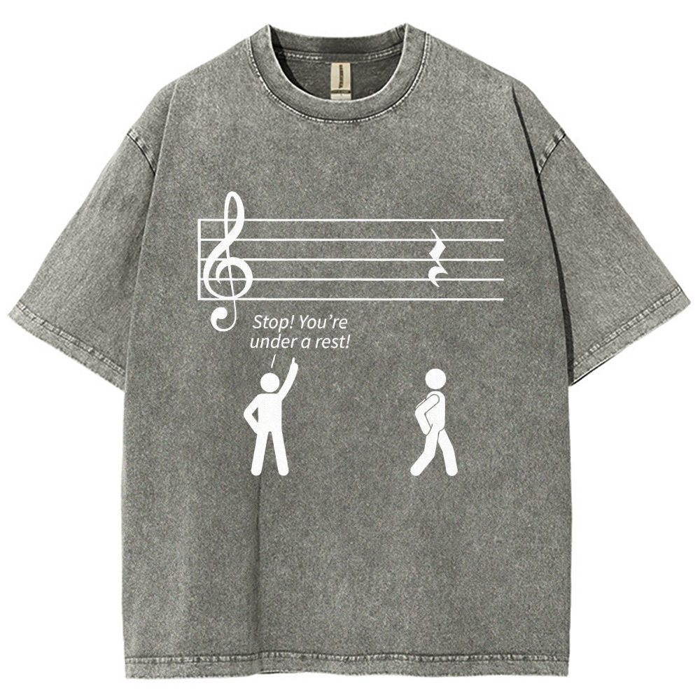 Stop Under A Rest Music Vintage Distressed T-shirt