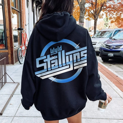 Wyld Stroke Printed Back Unisex Cotton Hoodie