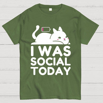I Was Social Today Geek T-Shirt
