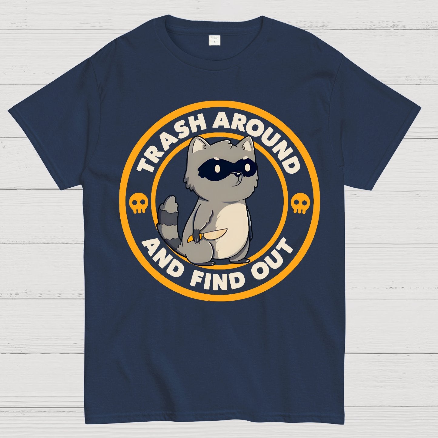 Trash Around Raccoon Geek T-Shirt