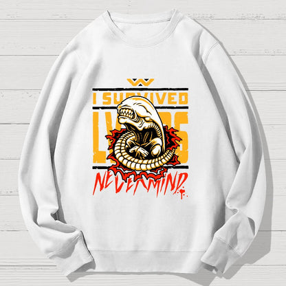 I Survived Geek Cotton Sweatshirt