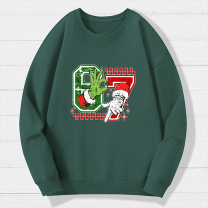 Six Seven 6 7 Christmas Geek Cotton Sweatshirt