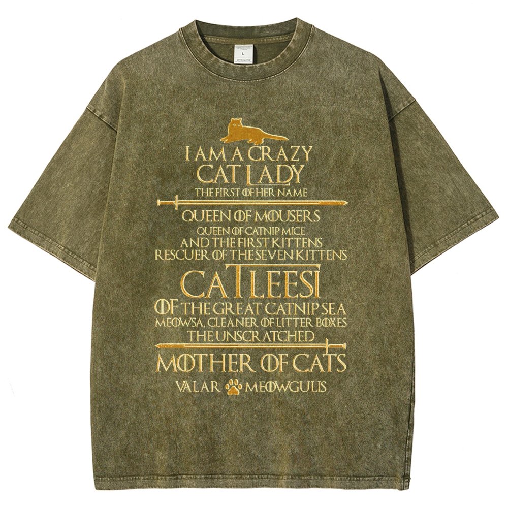 I Am A Crazy Cat Lady Vintage Distressed T-shirt